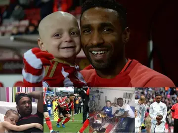 Defoe, con el pequeño Bradley Defoe, con el pequeño Bradley