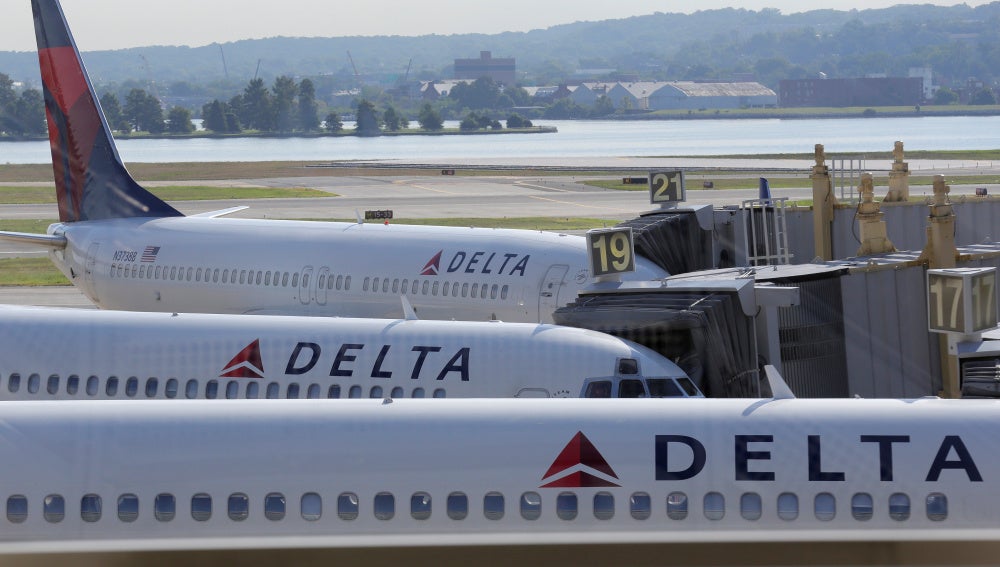 Un avión de la aerolínea Delta