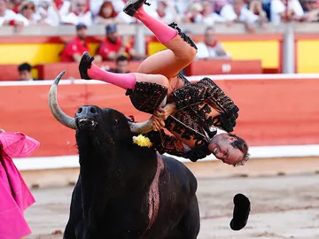 El banderillero Pablo Saugar 'Pirri', herido en el vientre en Pamplona El banderillero Pablo Saugar 'Pirri', herido en el vientre en Pamplona