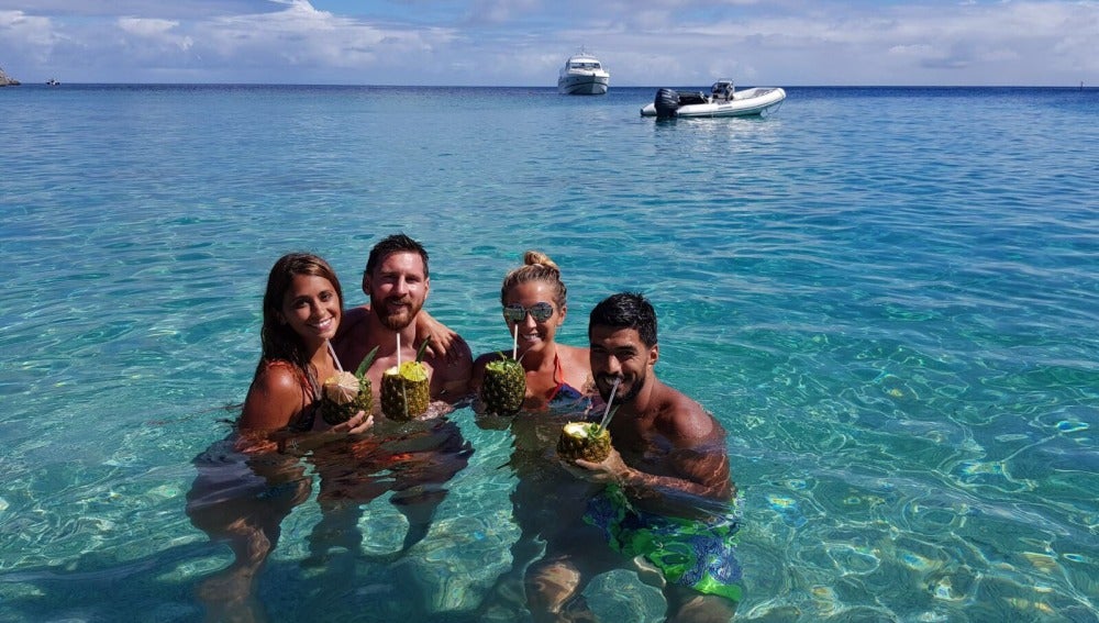 Messi y Suárez, juntos en sus vacaciones