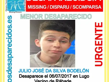 El menor desaparecido en Lugo El menor desaparecido en Lugo