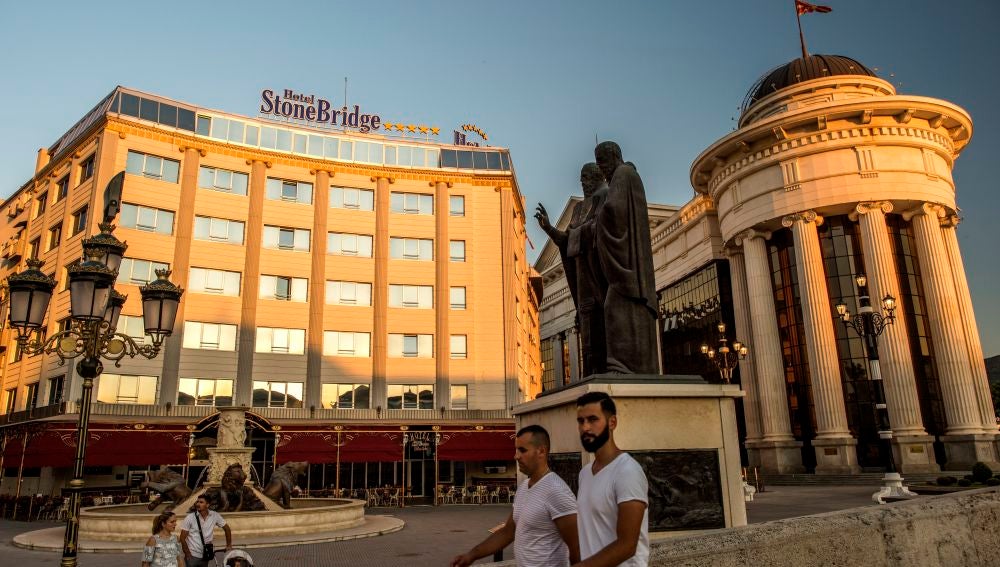 Un hotel en Skopje, capital de Macedonia