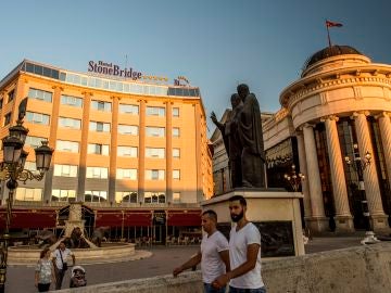 Un hotel en Skopje, capital de Macedonia