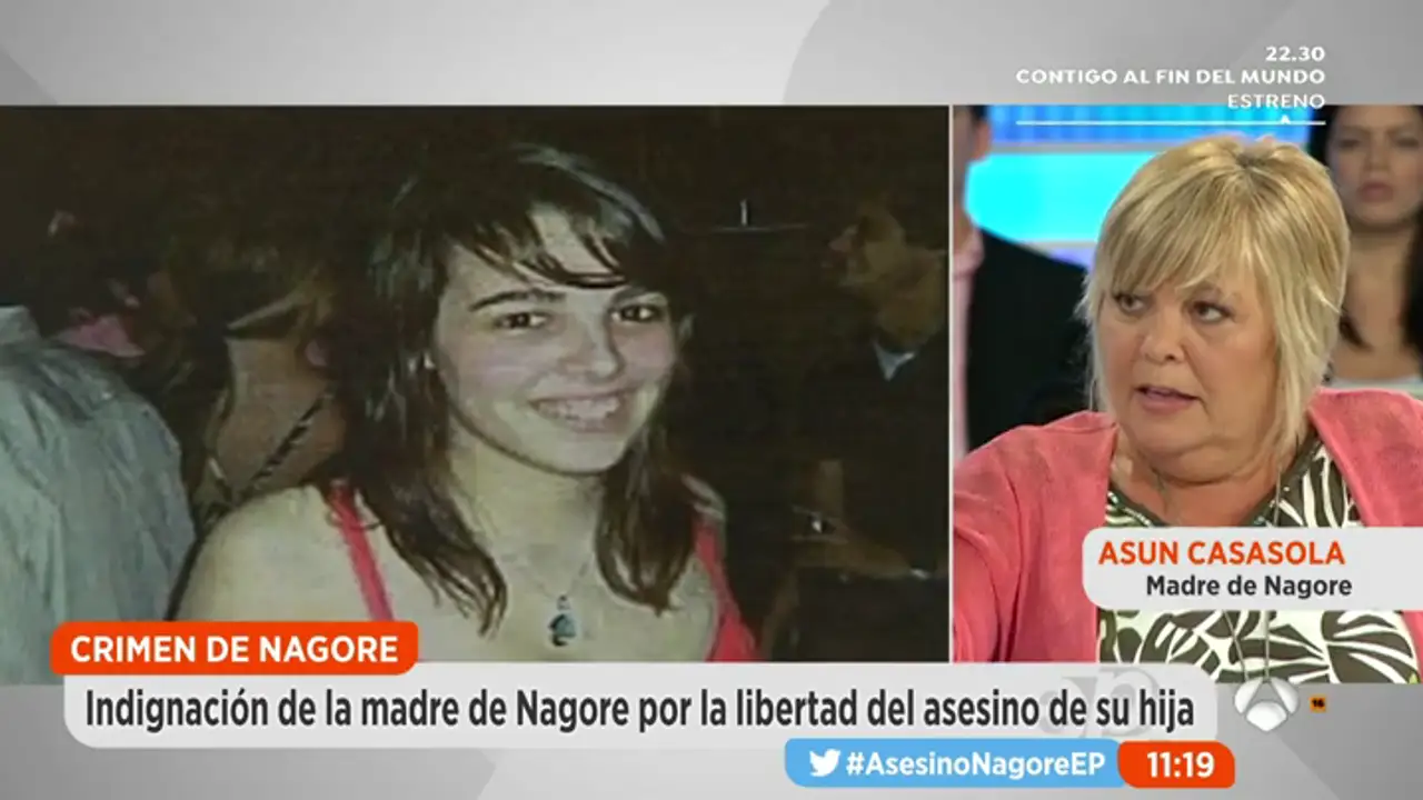 Asunción Casasola, madre de Nagore, estrangulada hace nueve años: "El jurado popular juzgaba a mi hija y no al asesino"