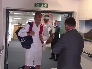 El golpe de Rafa Nadal en Wimbledon El golpe de Rafa Nadal en Wimbledon