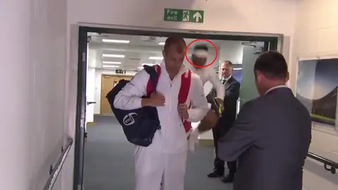 El golpe de Rafa Nadal en Wimbledon El golpe de Rafa Nadal en Wimbledon