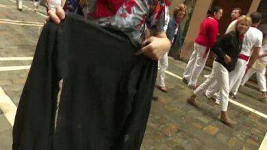 Dos heridos en un rápido cuarto encierro de los Sanfermines 2017, protagonizado por los Fuente Ymbro