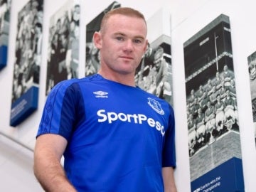 Wayne Rooney con la camiseta del Everton