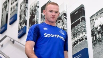 Wayne Rooney con la camiseta del Everton