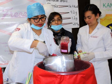 Estudiantes mexicanos elaboran un helado de jamaica que previene el envejecimiento