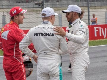 Vettel y Hamilton, en el trazado de Spielberg