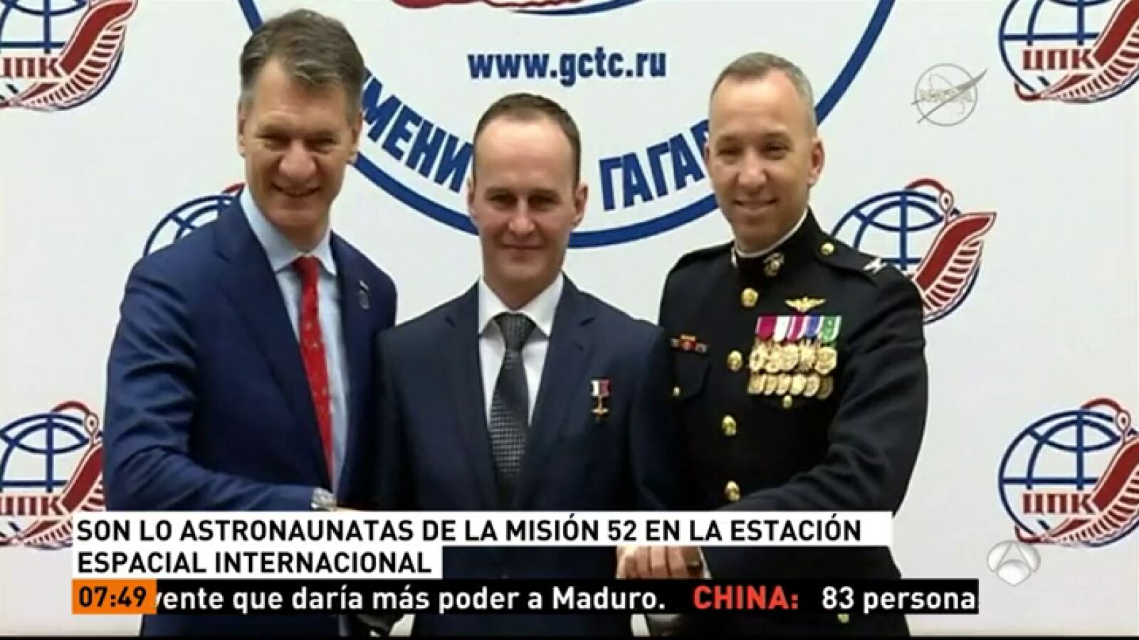Tres astronautas viajarán a la Estación Espacial Internacional el 28 de julio 