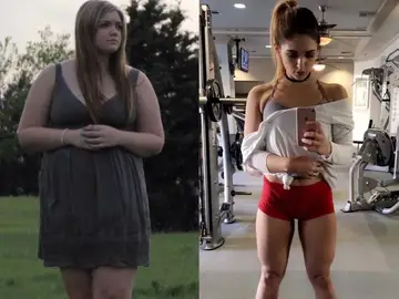 Antes y después de Meghan Gilbert Antes y después de Meghan Gilbert