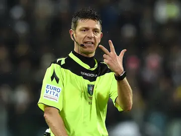 El colegiado italiano Gianluca Rocchi El colegiado italiano Gianluca Rocchi