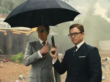 Colin Firth y Taron Egerton en 'Kingsman 2' Colin Firth y Taron Egerton en 'Kingsman 2'