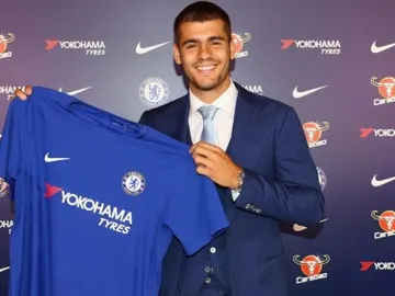 Morata con la camiseta del Chelsea Morata con la camiseta del Chelsea