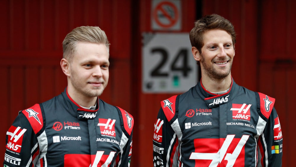 Grosjean y Magnussen, pilotos de Haas