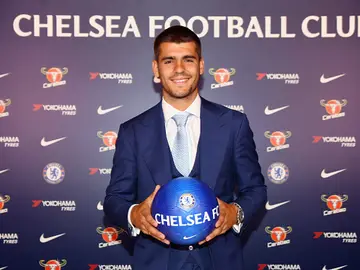 Álvaro Morata, en su presentación con el Chelsea Álvaro Morata, en su presentación con el Chelsea