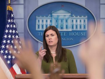 La portavoz de la Casa Blanca, Sarah Huckabee Sanders