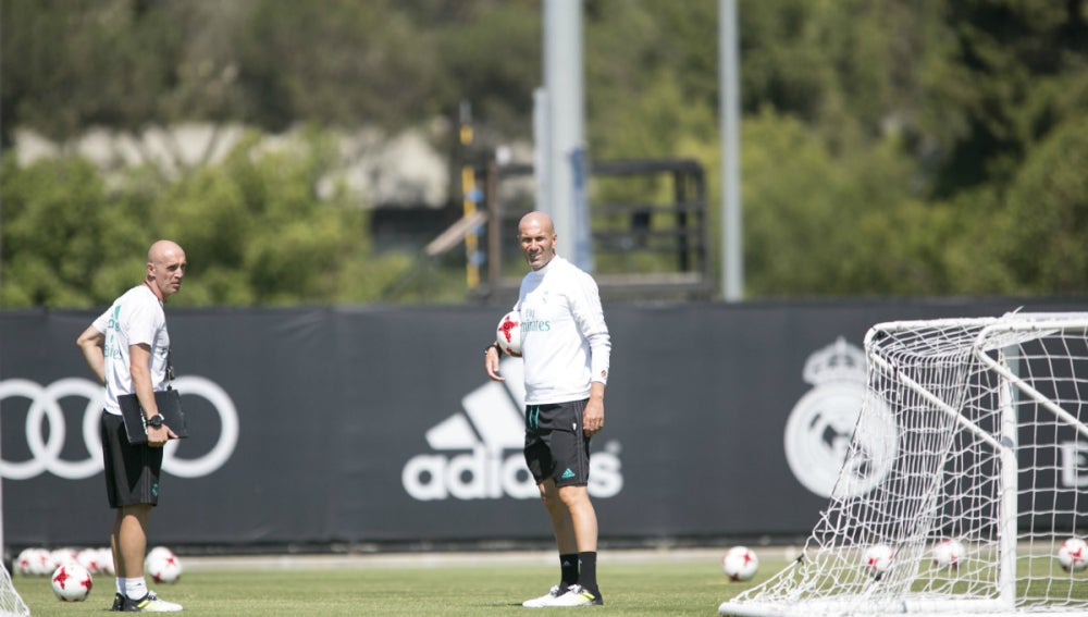 Zidane, en un entrenamiento
