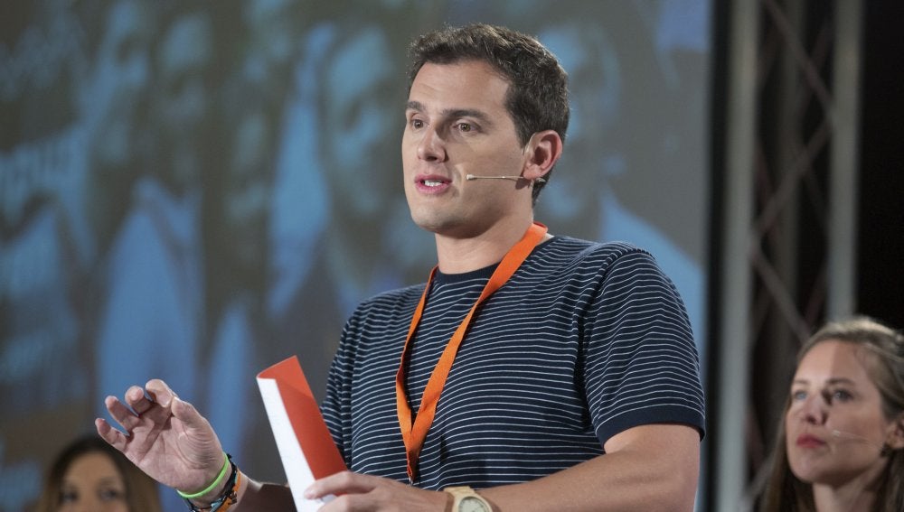 Albert Rivera durante la ponencia que ha ofrecido en el marco del Campus Joven del partido