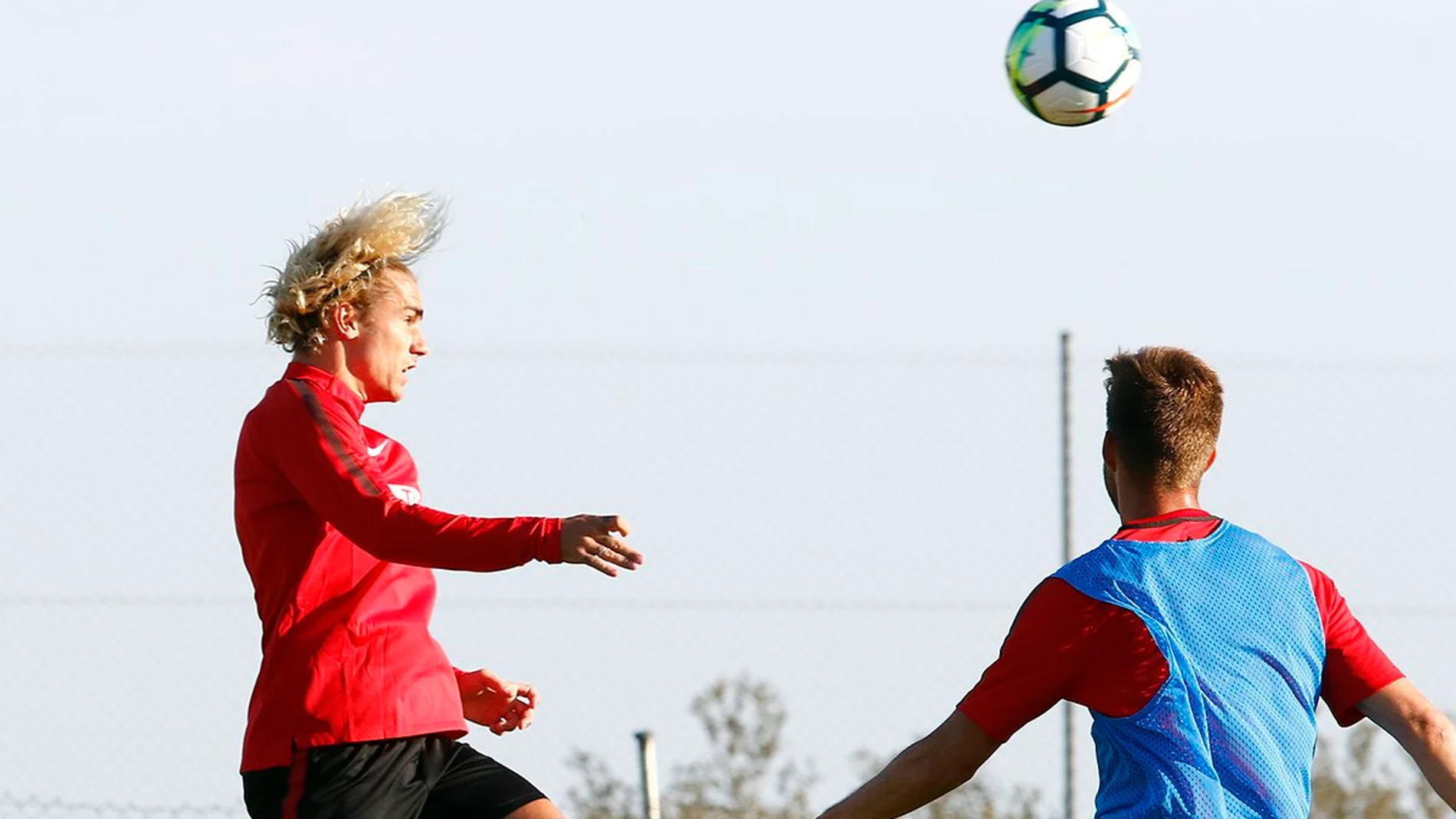 Griezmann durante un entrenamiento Griezmann durante un entrenamiento