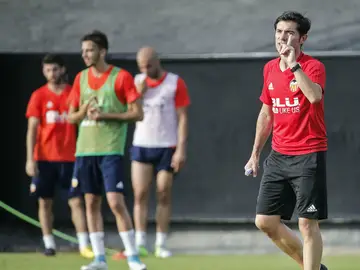 Marcelino, en un entrenamiento Marcelino, en un entrenamiento