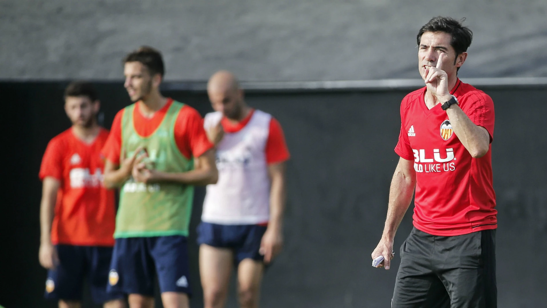 Marcelino, en un entrenamiento Marcelino, en un entrenamiento