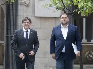 Puigdemont y Oriol Junqueras Puigdemont y Oriol Junqueras