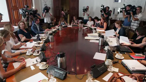 Miembros de diferentes partidos durante la reunión de la subcomisión del Congreso que tiene como finalidad articular un pacto de Estado en materia de violencia de género Miembros de diferentes partidos durante la reunión de la subcomisión del Congreso que tiene como finalidad articular un pacto de Estado en materia de violencia de género