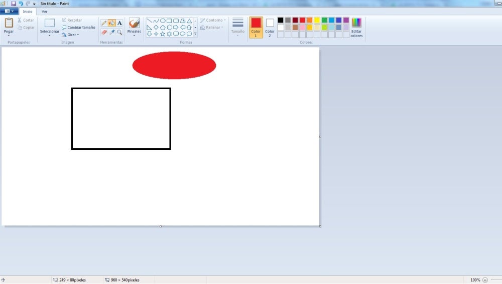 Una de las funciones de Paint