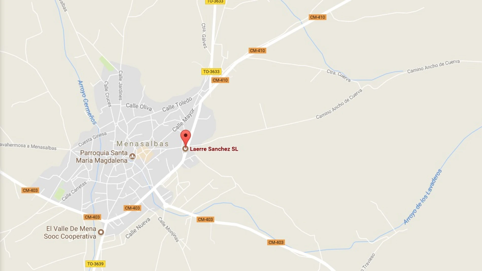Empresa Laerre Sánchez, situada en el mapa Empresa Laerre Sánchez, situada en el mapa