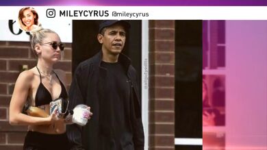 Miley Cyrus, la última en usar Photoshop en una de sus fotos de Instagram para simular que estaba con Obama