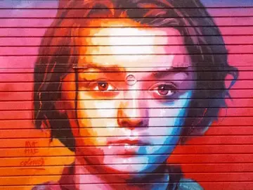 Grafiti de Arya Stark en Barcelona Grafiti de Arya Stark en Barcelona