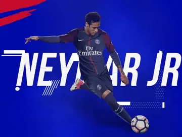 Neymar, con los colores del PSG Neymar, con los colores del PSG