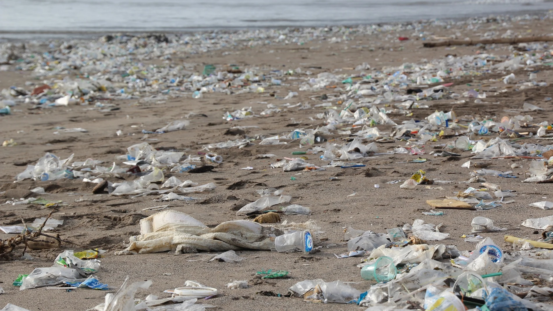 Basura en la playa Basura en la playa