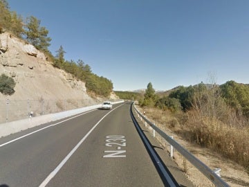 N-230, carretera donde ha fallecido el ciclista