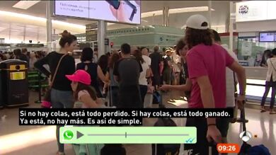 Trabajadora del aeropuerto del Prat: 
