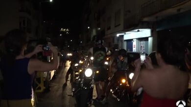 Los motoristas rinden homenaje a Ángel Nieto en las calles de Ibiza