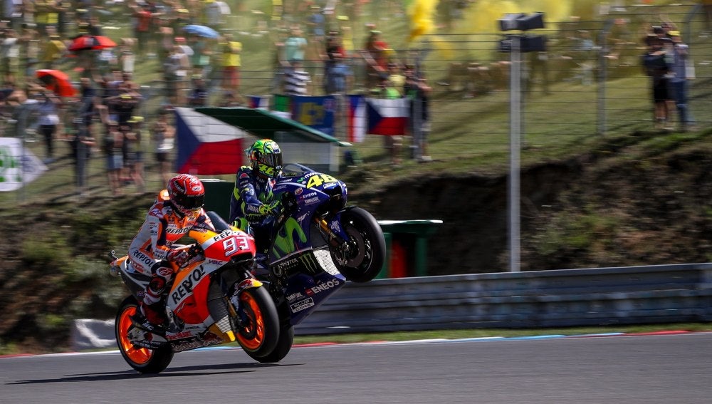 Marc Márquez y Valentino Rossi
