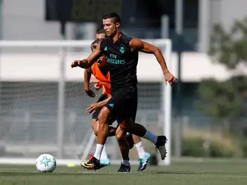 Cristiano durante un entrenamiento Cristiano durante un entrenamiento
