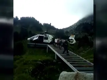 Evacuación en Benasque por una tromba de agua Evacuación en Benasque por una tromba de agua