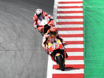 Uno de los adelantamientos de Márquez Uno de los adelantamientos de Márquez