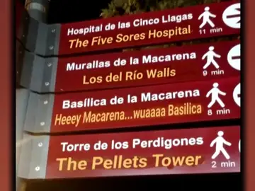 Polémica por la traducción al inglés de los nuevos carteles turísticos en Sevilla Polémica por la traducción al inglés de los nuevos carteles turísticos en Sevilla