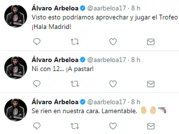 Los tuits de Arbeloa durante la Supercopa de España Los tuits de Arbeloa durante la Supercopa de España