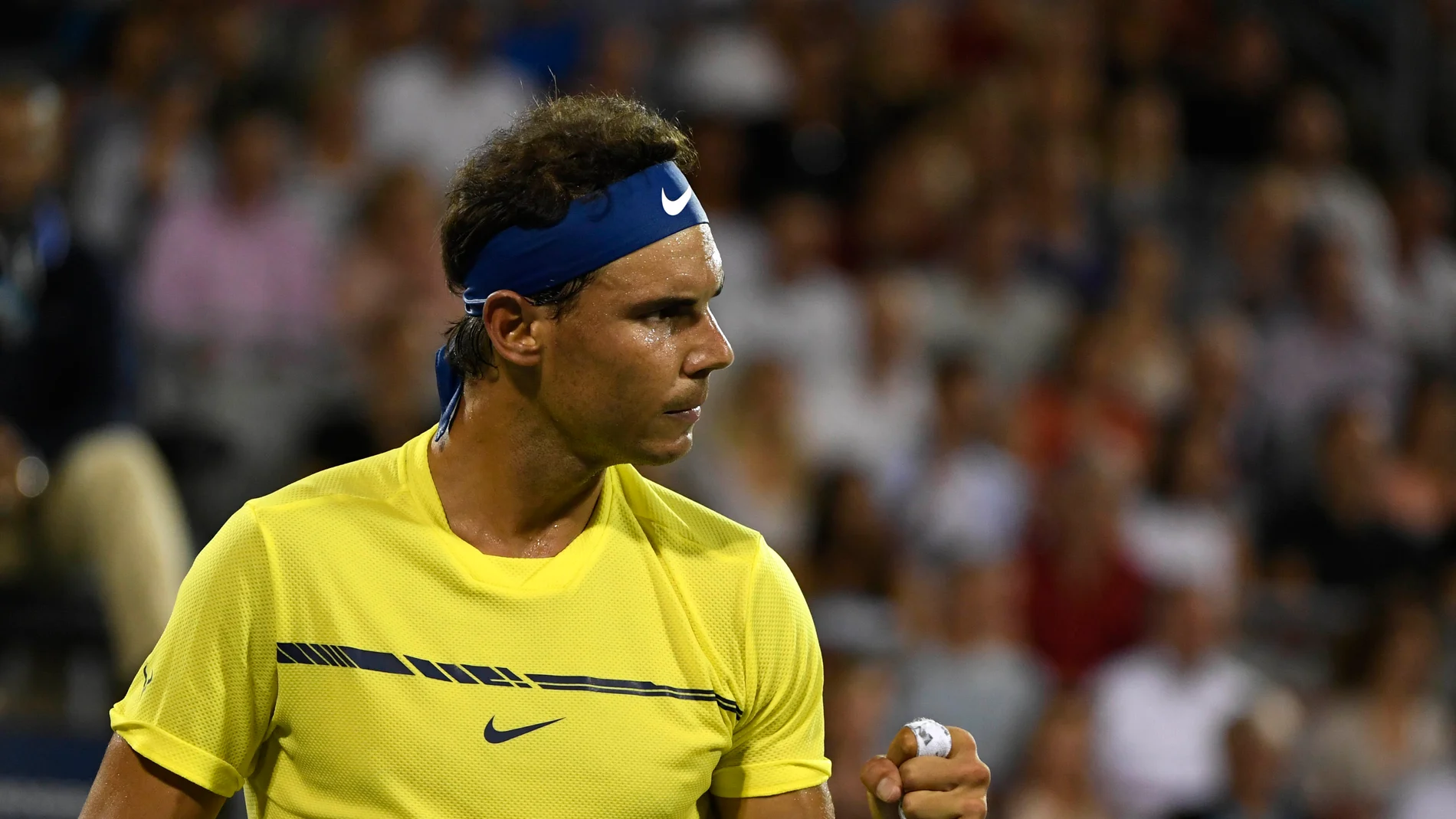 Rafa Nadal celebra un punto durante un partido Rafa Nadal celebra un punto durante un partido