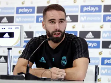 Carvajal, durante la rueda de prensa Carvajal, durante la rueda de prensa