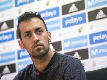 Sergio Busquets, en rueda de prensa Sergio Busquets, en rueda de prensa