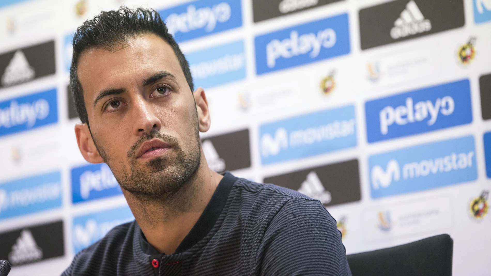 Sergio Busquets, en rueda de prensa Sergio Busquets, en rueda de prensa