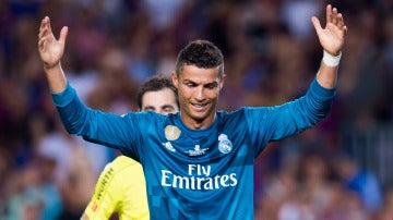 Cristiano Ronaldo, indignado tras su expulsión en el Camp Nou